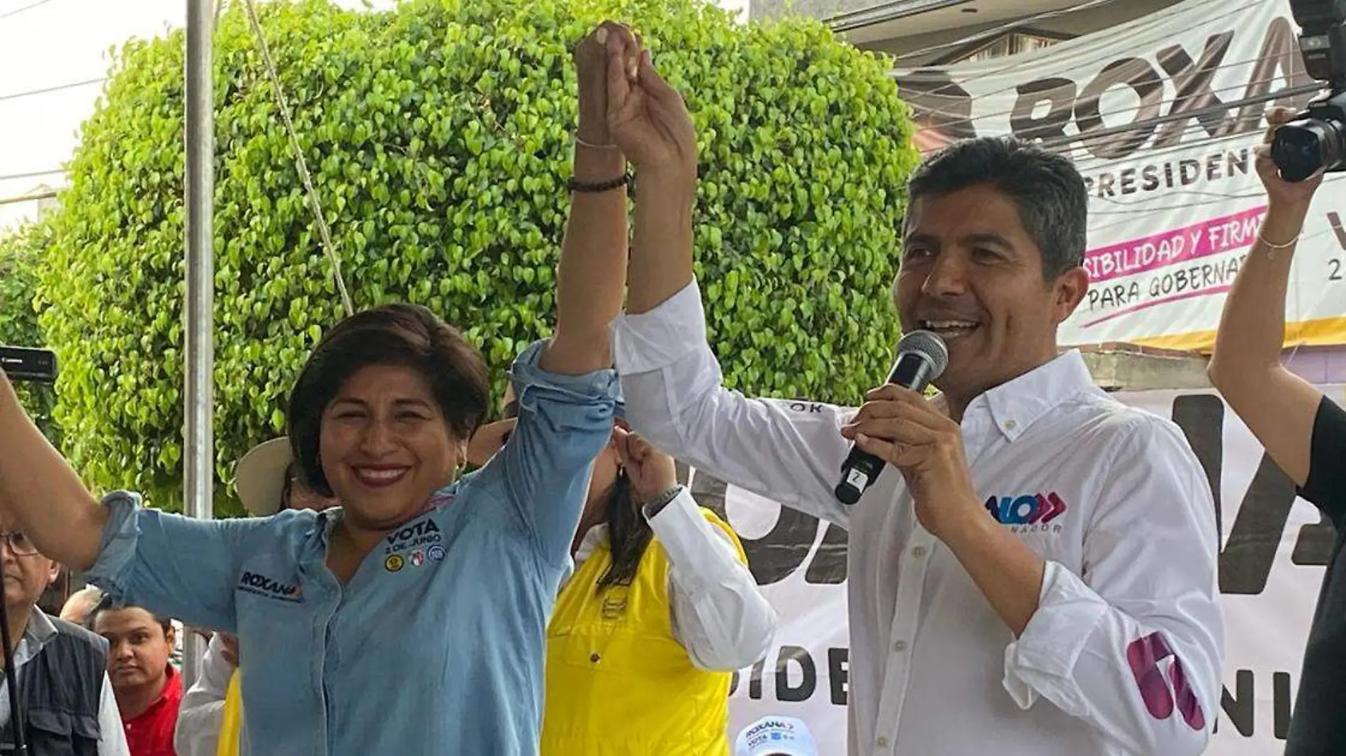 “Vamos a ganar este 2 de junio”, coincidieron Roxana Luna Porquillo y Eduardo Rivera Pérez